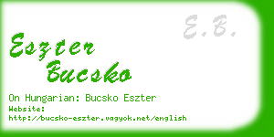 eszter bucsko business card